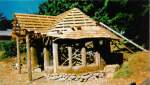 Timber frame and cob garden house